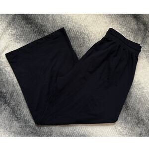 Bishop + Young Wide Leg Lounge Knit Pants Navy Blue Women Size 1X - NWT